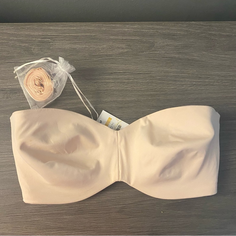 Elegant Cream Strapless Bra